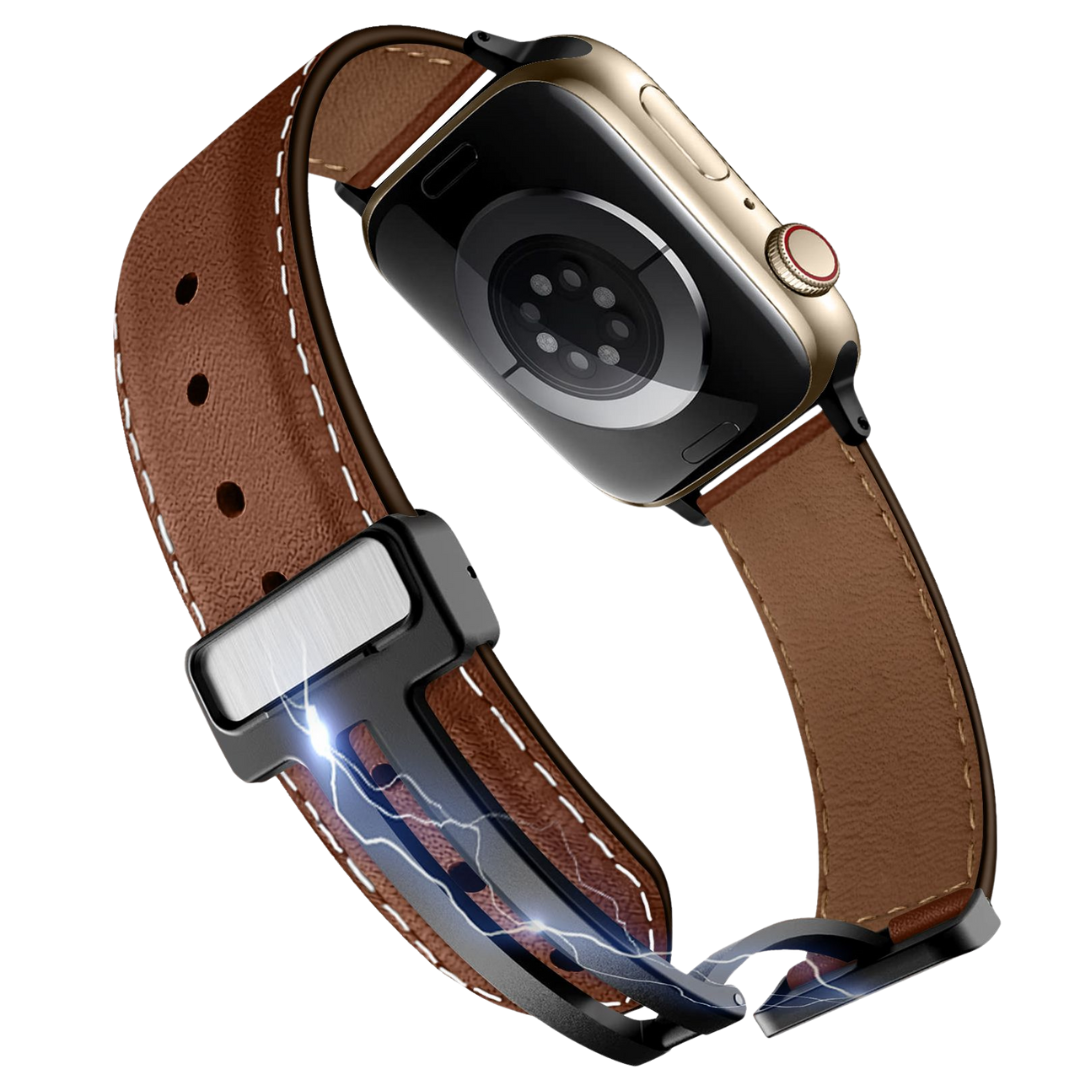 Magnetisches Feinleder Armband für Apple Watch Ultra & Series