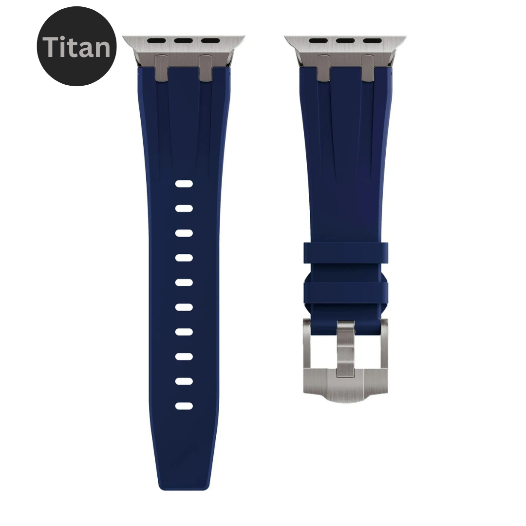 Luxus Kautschuk Titan Armband für Apple Watch Series & Ultra