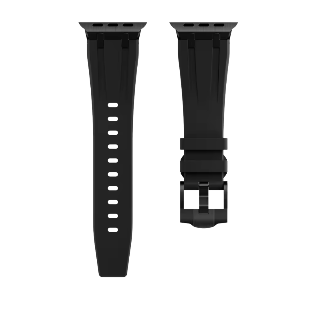 Luxus Kautschuk Titan Armband für Apple Watch Series & Ultra