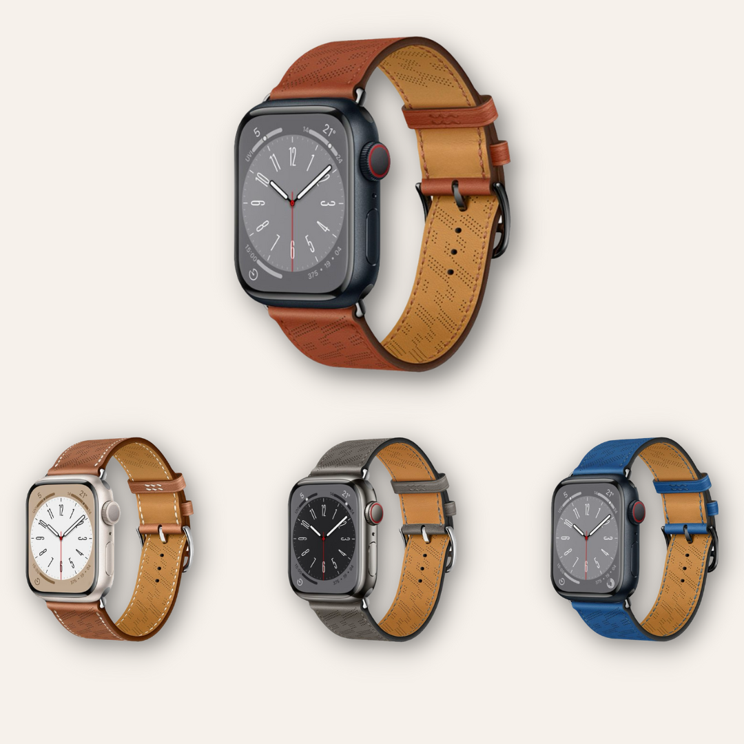 Diagonal Single Tour - Lederarmband für Apple Watch Series & Ultra